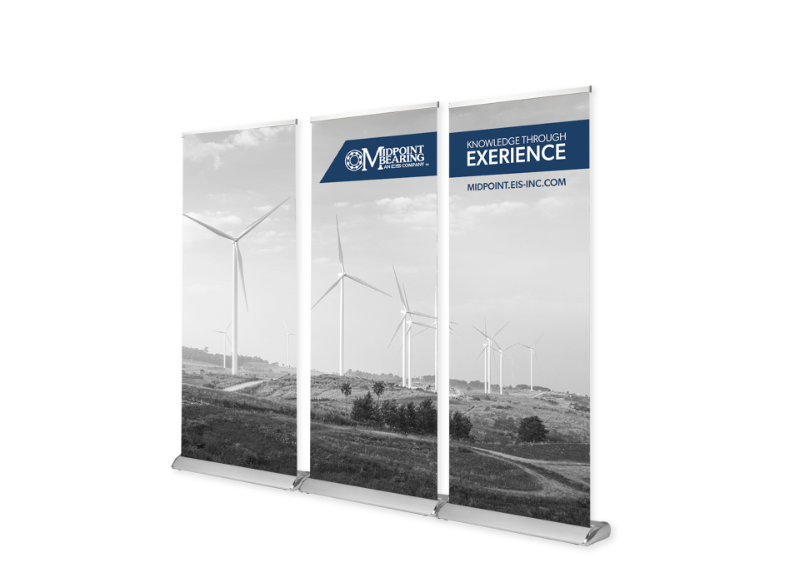Midpoint Bearing Wind Pop Up Banners
