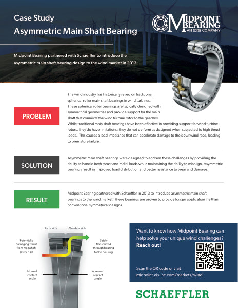Asymmetric Main Shaft Bearings - Case Study