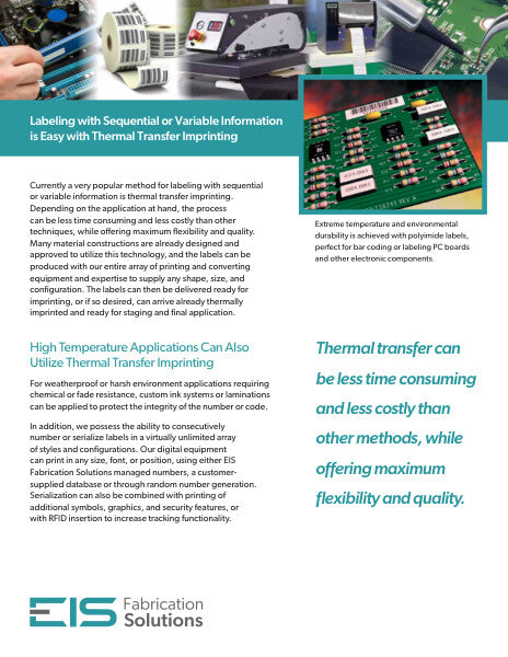 Application Profile - Thermal Transfer Imprinting
