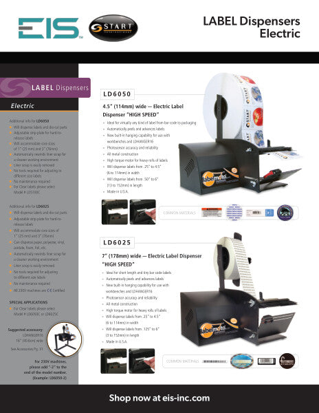 START International - Electric Label Dispensers
