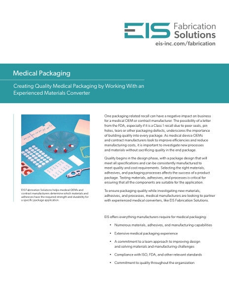 Application Sheet - Medical Packaging