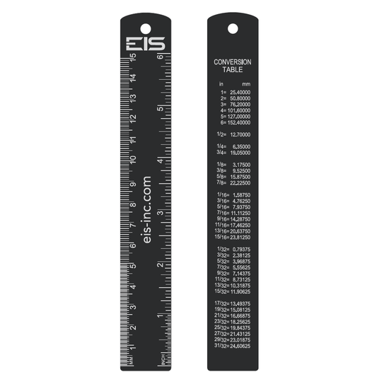 6" Ruler with Conversion Table