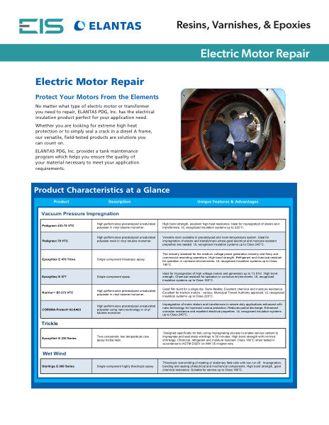 Elantas - Electric Motor Repair