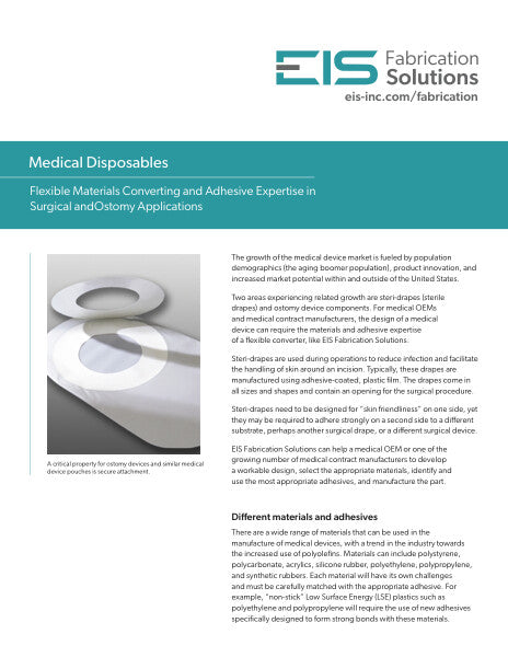 Application Sheet - Medical Disposables