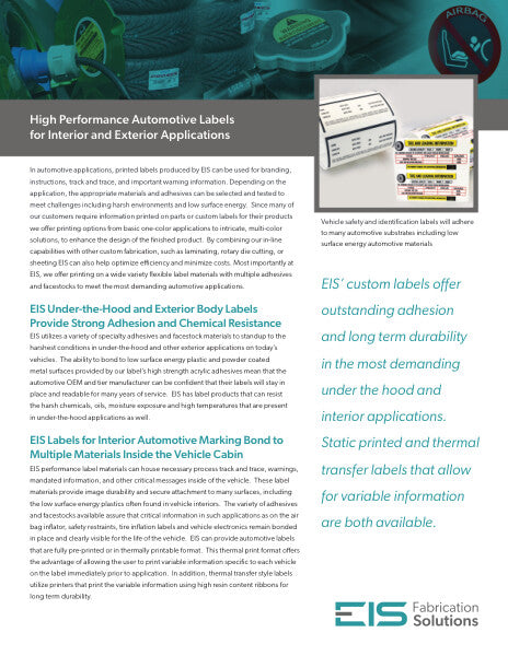 Application Profile - Automotive Labels